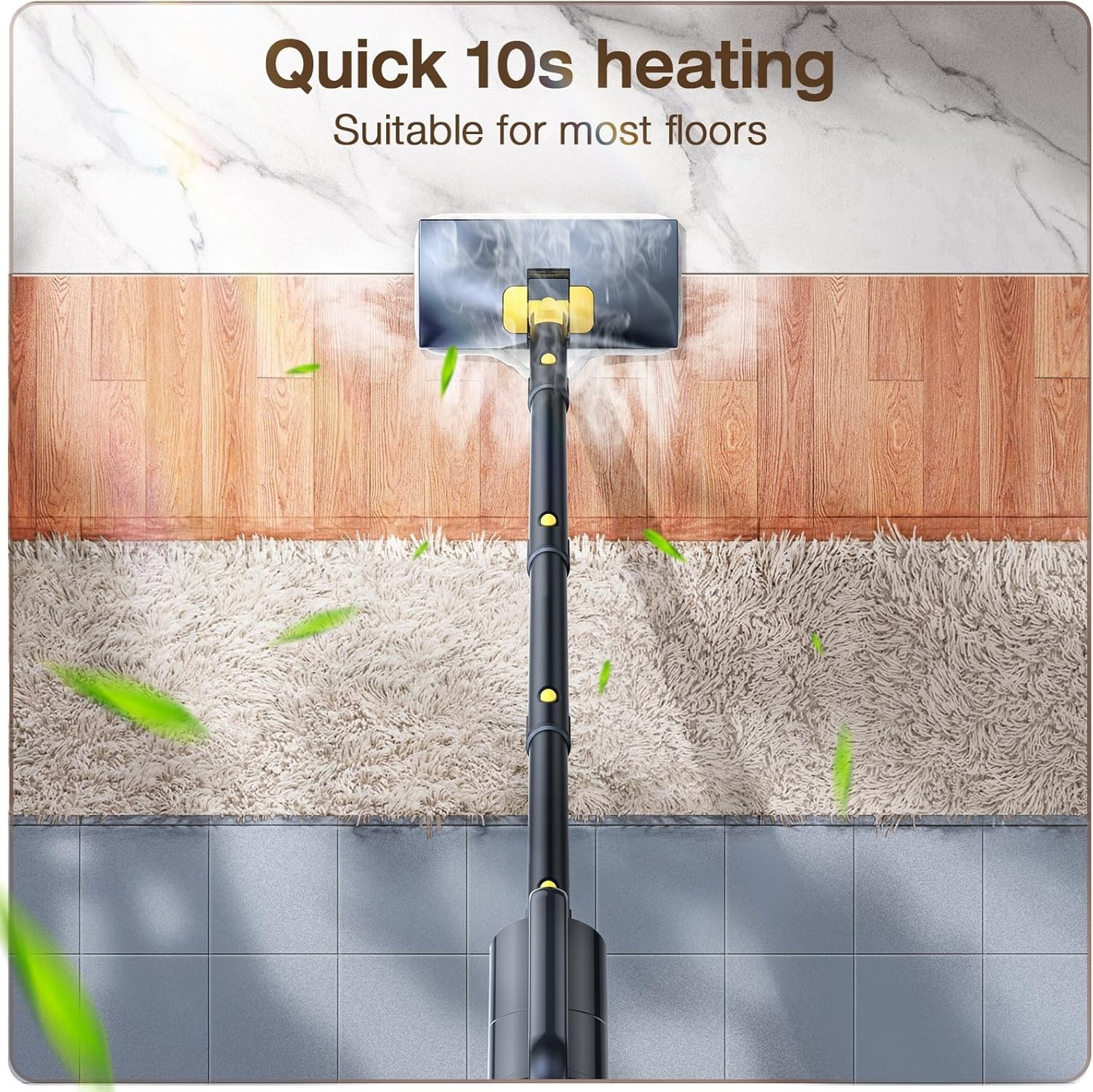 Effortless 10-in-1 Steam Cleaner – 350ml Tank, 248°F for All Surface Cleaning
