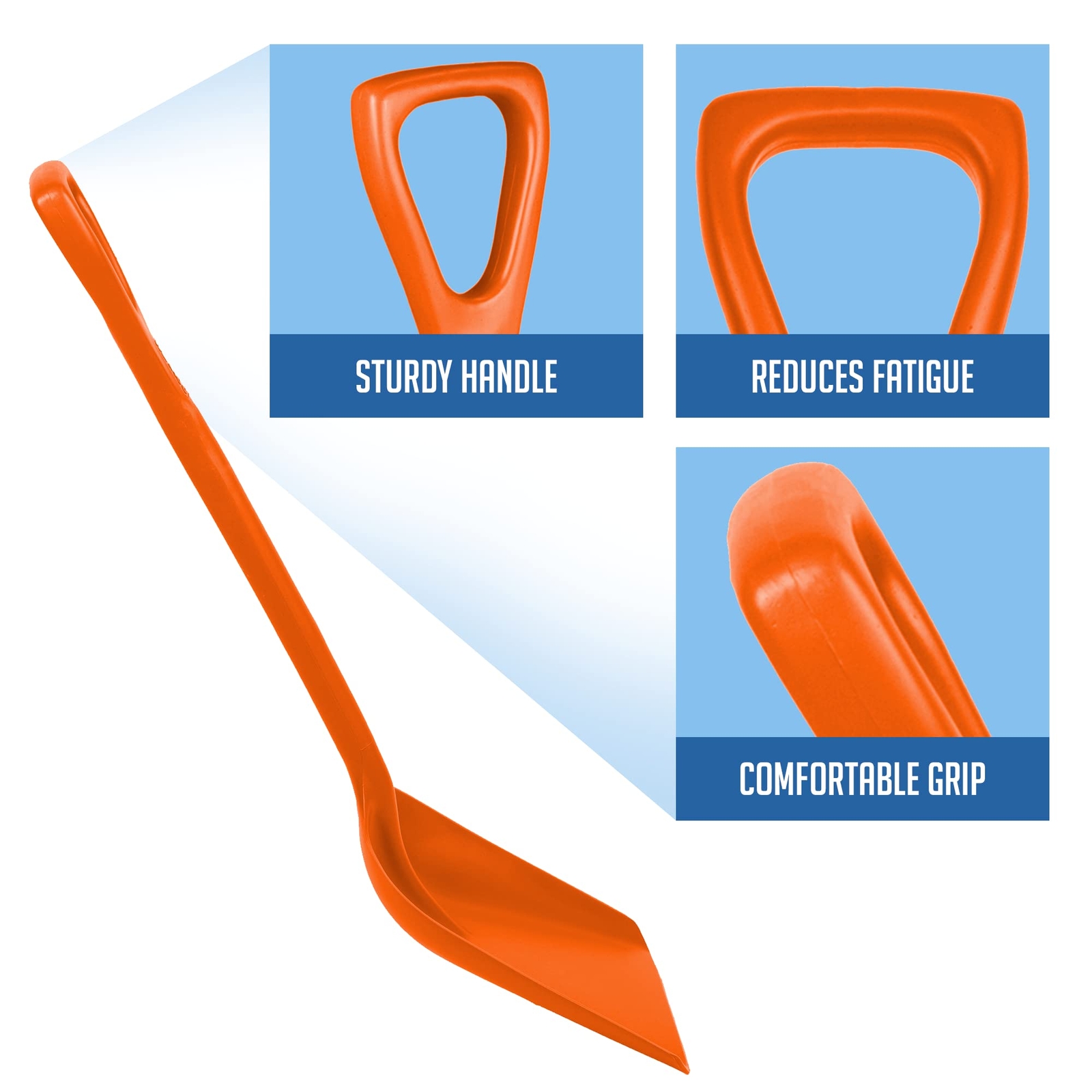 Remco 69817 Shovel,One-Piece,11″,PP,Orange