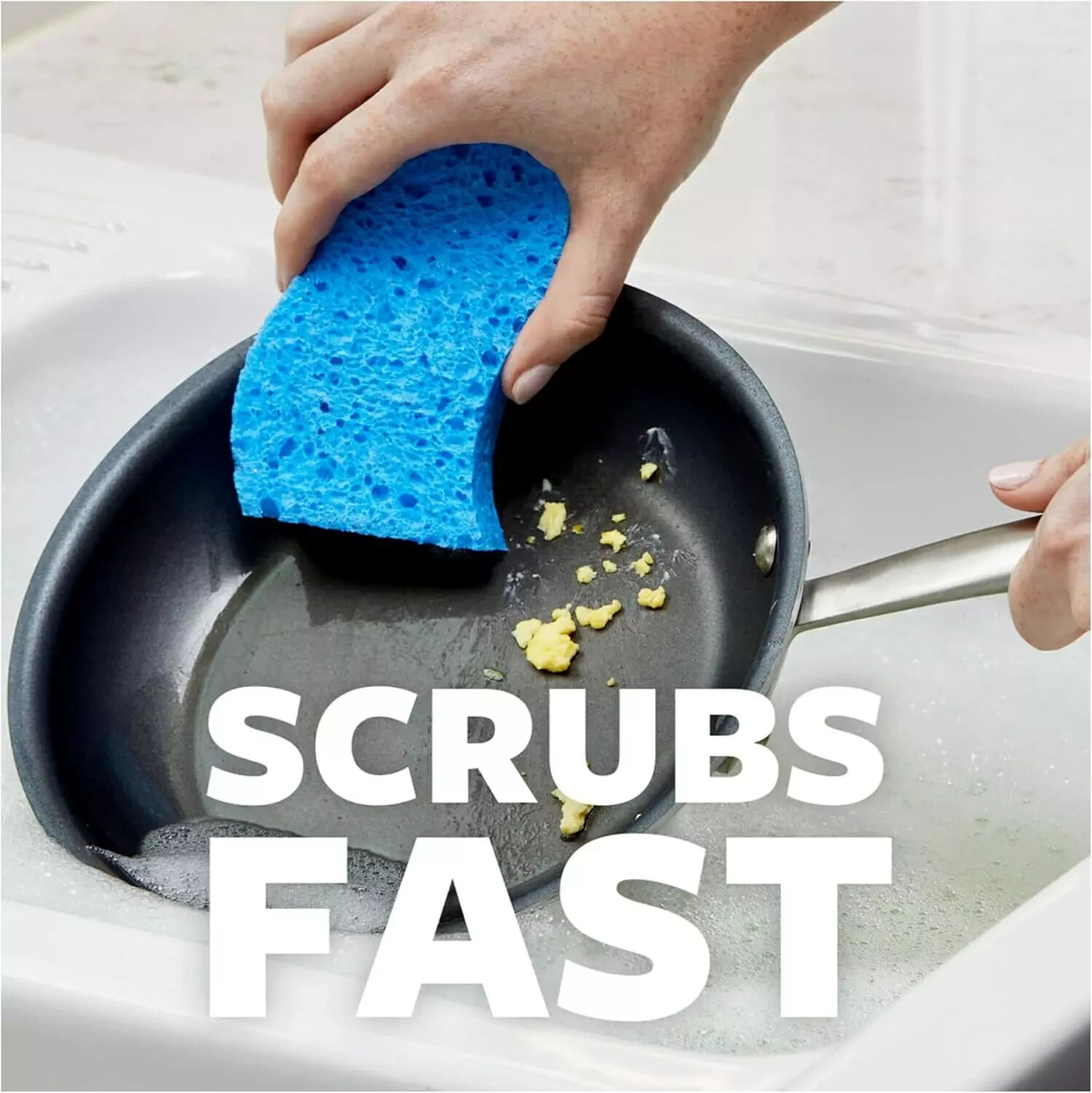 Scotch Brite Blue Non-Scratch Scrub Sponges 24 PACK 3M 2 pack Wrapped NEW