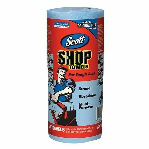 Kimberly-Clark Professional 75130 Scott Shop Towels with 55 per Roll, Blue…