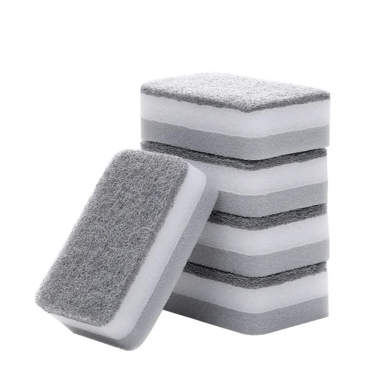 5/10/20/30pcs 3-Layer Dishwashing Sponge Scouring Pads Kitchen Cleaning Set