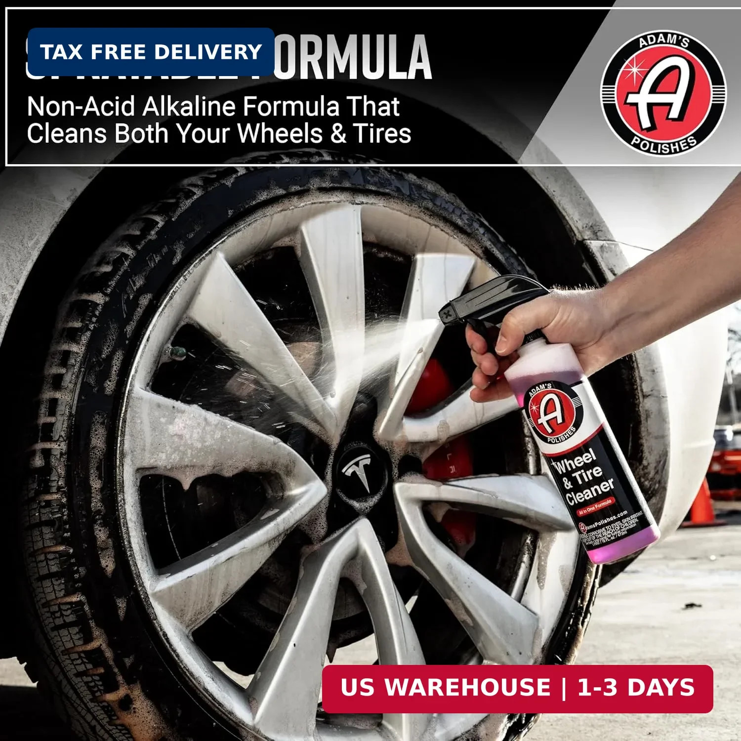 Adam’s Polishes Wheel & Tire Cleaner Gallon – Professional All in One Tire & Whe