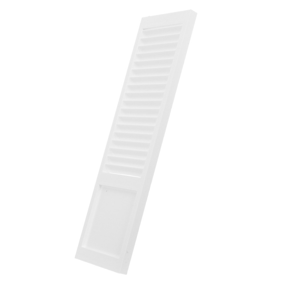 Pair of White Plastic Mini Shutters for Dollhouse Windows 1 12 Scale Durable