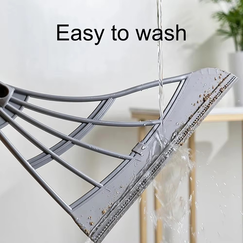 1pc Silicone Scraper Broom Magic Wiper Floor Glass Cleaning Mop – NEW