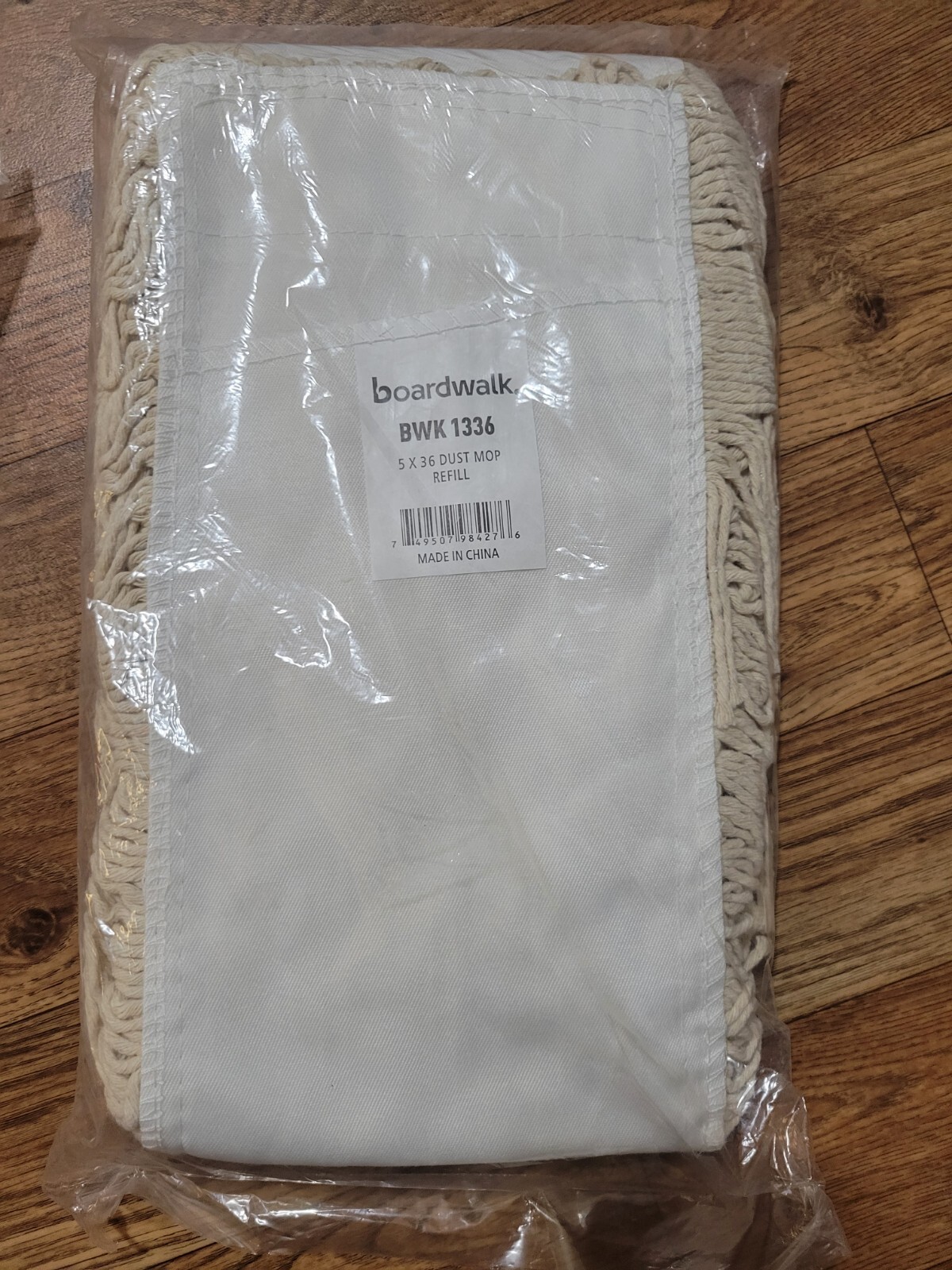 Boardwalk 1336 Industrial Dust Mop Head, Hygrade Cotton, 36w X 5d, White (4)
