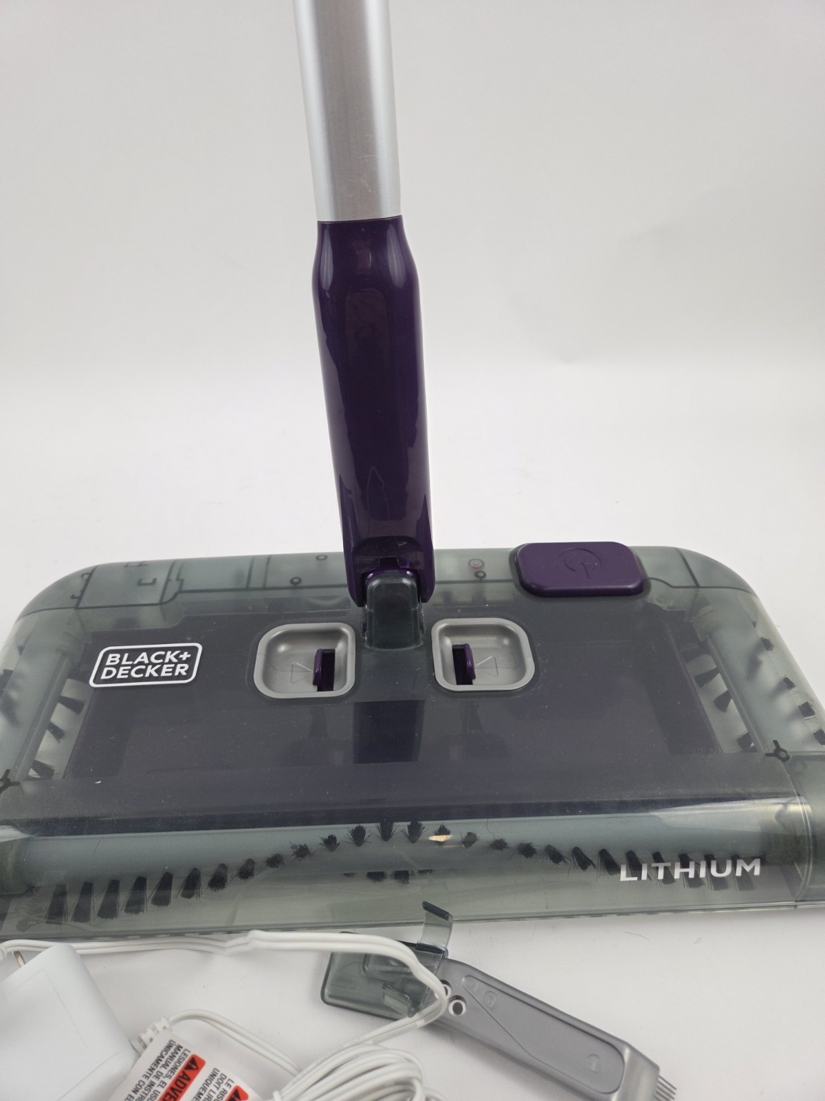 BLACK + DECKER Cordless Rechargeable Multi-Surface Floor Sweeper Eggplant