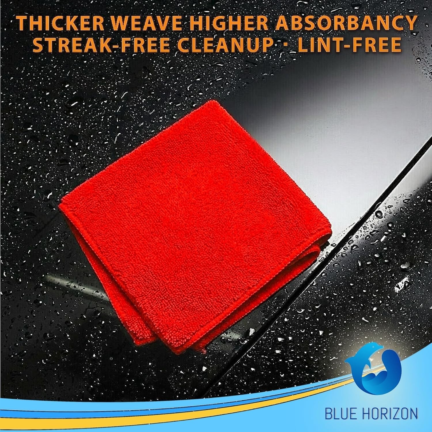 Microfiber Cleaning Cloths 36-Pack 16×16 inch Wash Towels 3 Dozen Car Rags Red