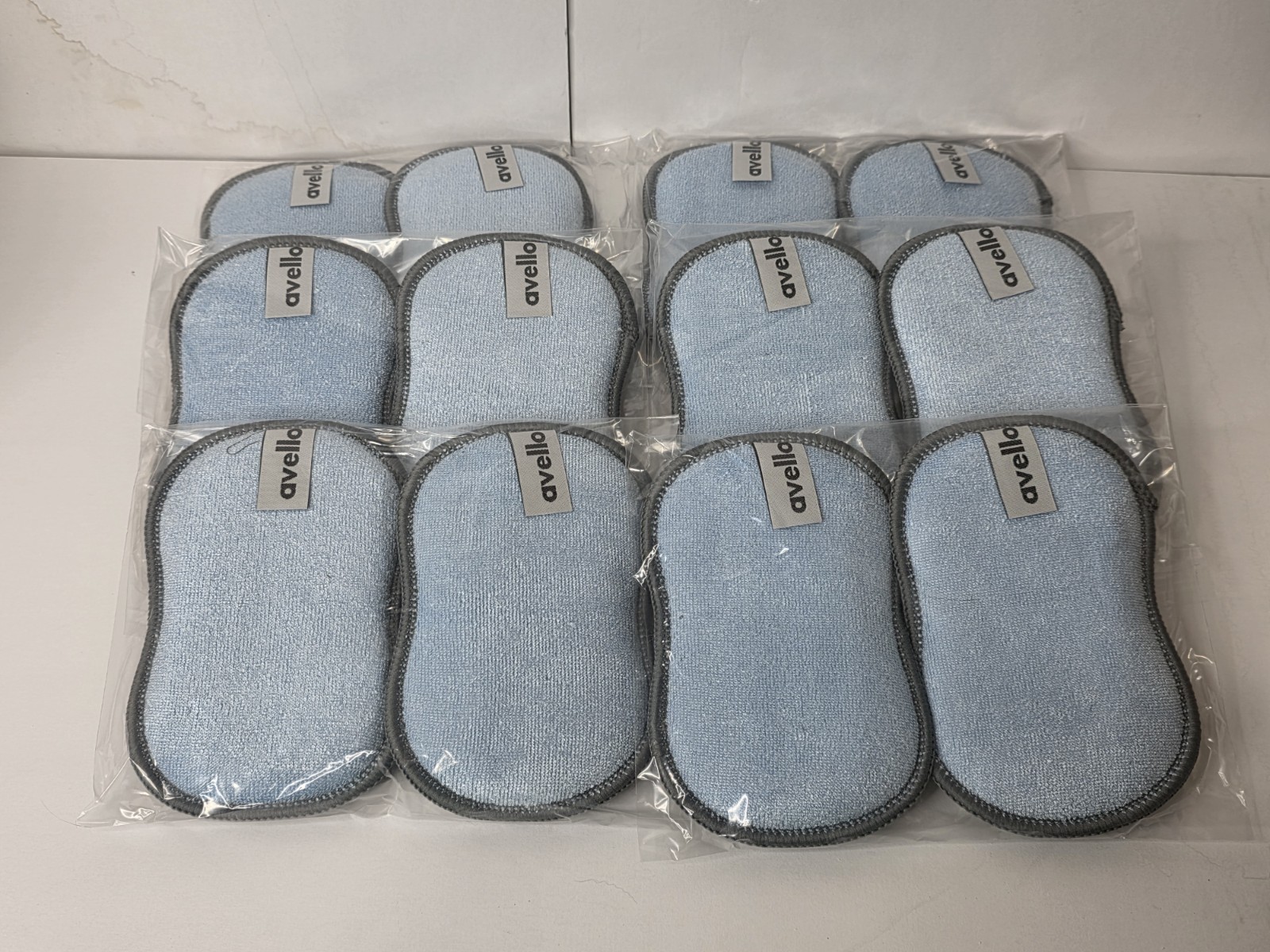 12 Pack Multi-Purpose Scrub Kitchen Dish Sponge Non-Scratch Microfiber FS
