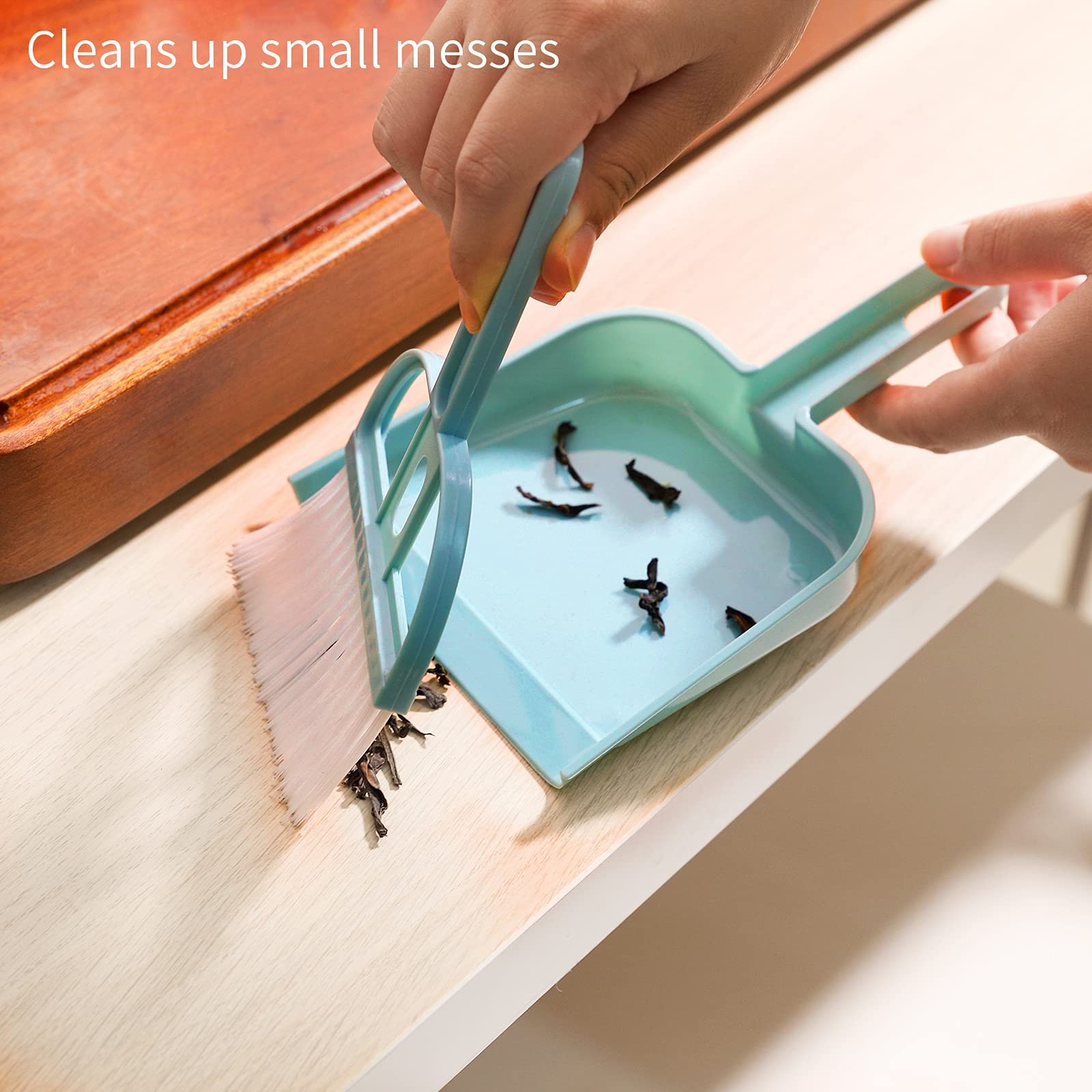 Lamoutor 3 Pack Mini Hand Broom and Dustpan Set Small Dust Pans with Brush Se…