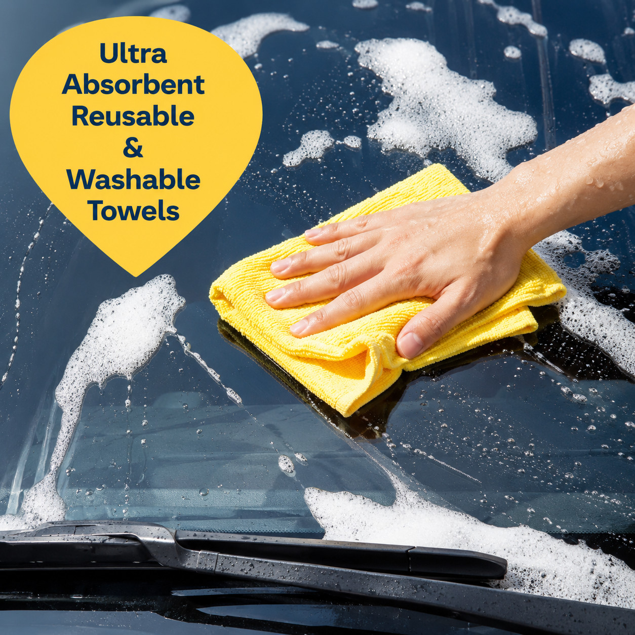 Microfiber Cleaning Cloths, Ultra Absorbent, Lint Free – Pack of 12