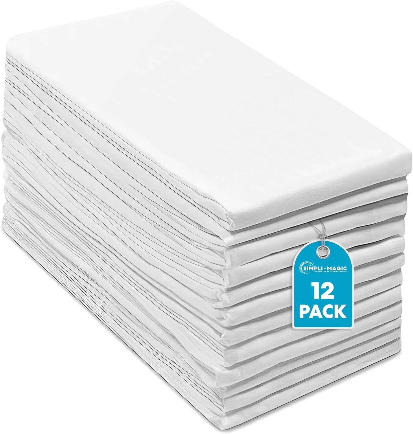 Simpli-Magic Flour Sack Kitchen Towels 24″x24″ (12 Pack) – 100% Cotton,