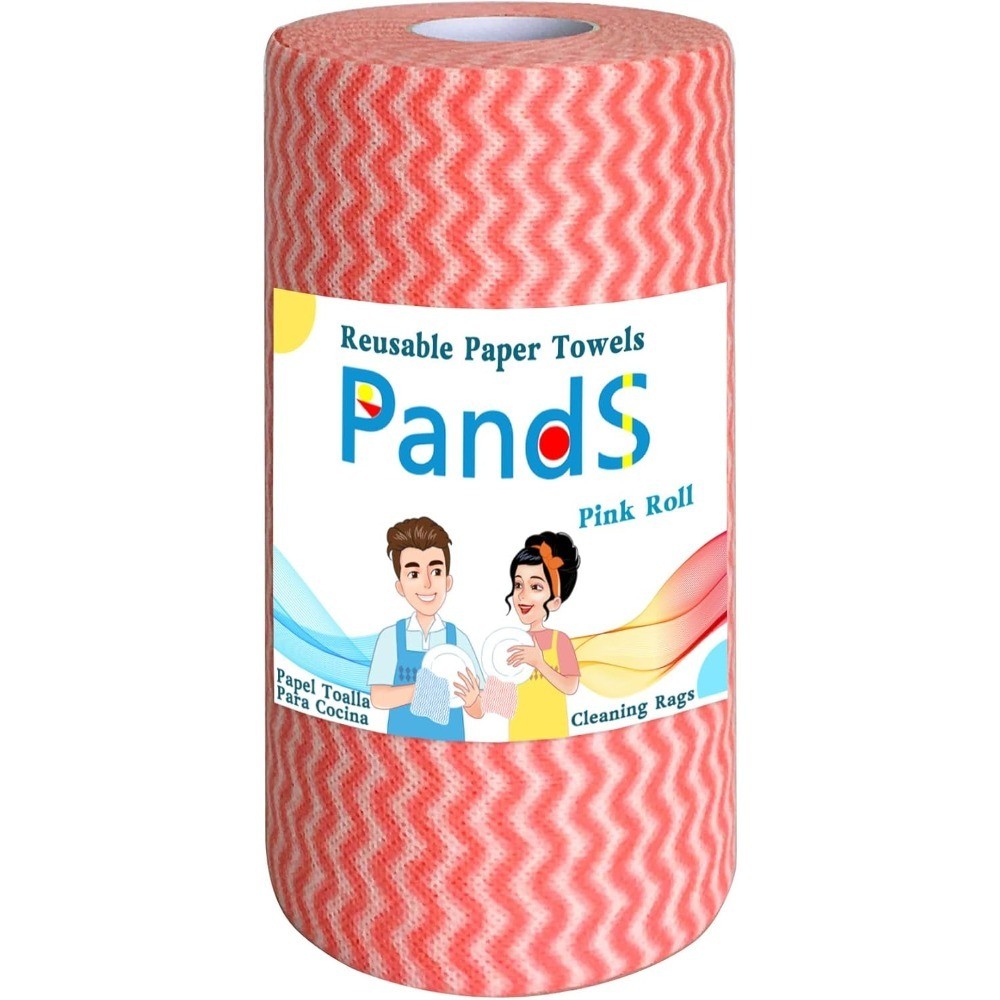 Reusable Washable Paper Towels Roll 60 Sheets Disposable Kitchen Cleaning Cloths