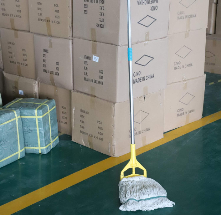 Mopa Industrial Húmeda de Hilos con Mango Acero 67″ Pack 2 Uso Comercial, Nuevo