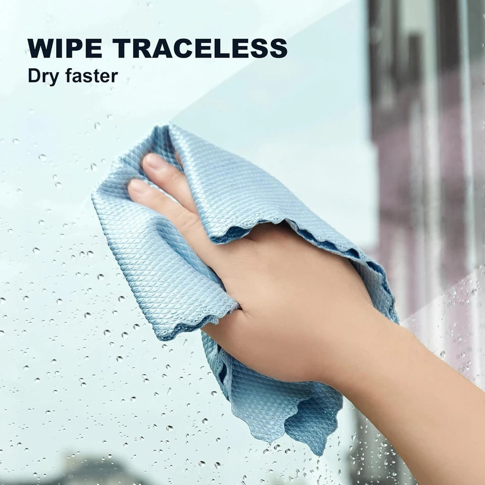 10x Cleaning Fish Scale Cloth Microfiber Nanoscale Cleaning Lint Free Easy Kitch