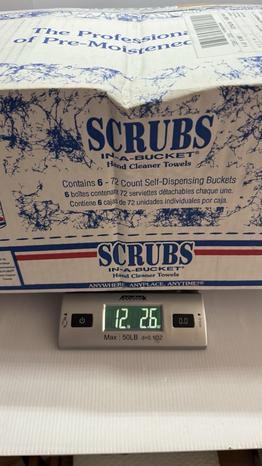 Scrubs In-A-Bucket 42272 10×12″ Hand Towel, 72 Count – 6 Tubs, FREE SHIPPING