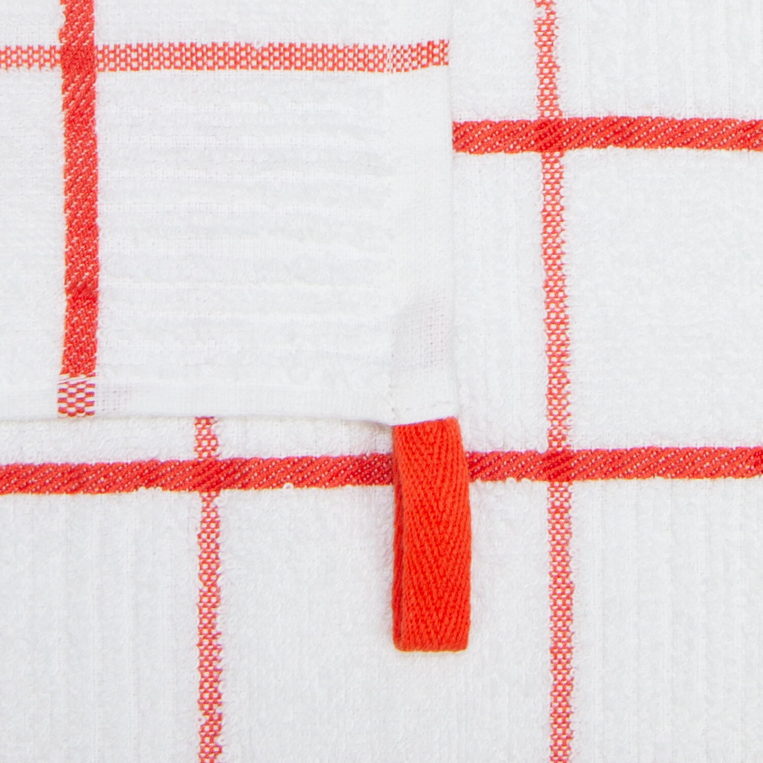 12 Pack of Kitchen Dishcloths – Striped Windowpane Pattern – Soft 100% Cotton