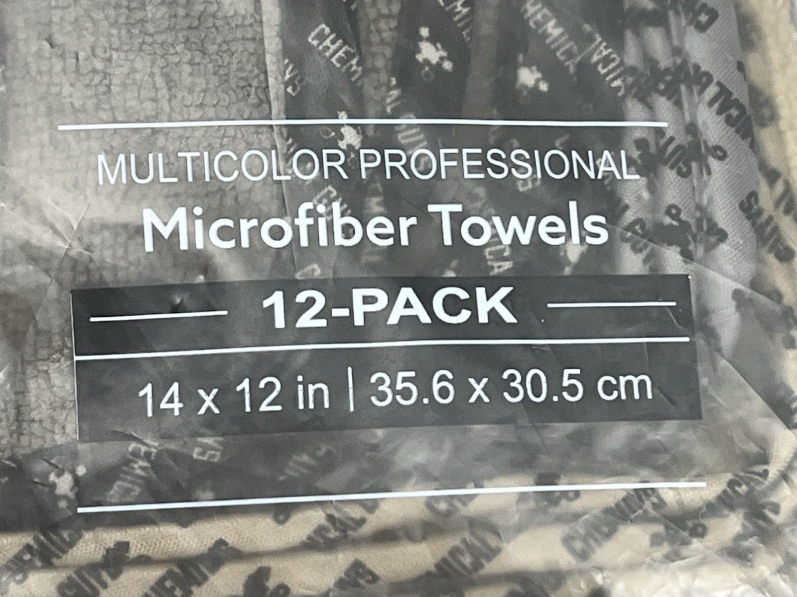 New 12-Pk Chemical Guys Microfiber Towels Multi-Colored 14×12″