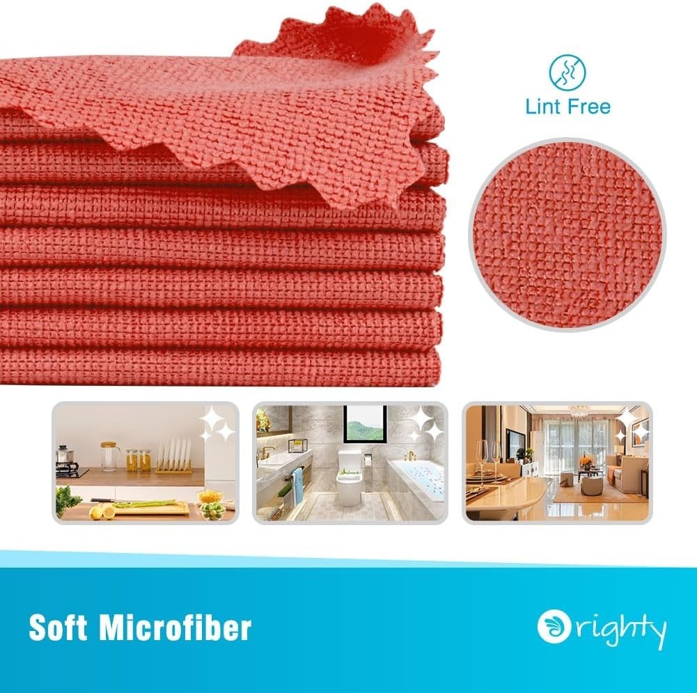 50 Pack Durable Microfiber Towels – Machine Washable, Ideal for Heavy-Duty Use