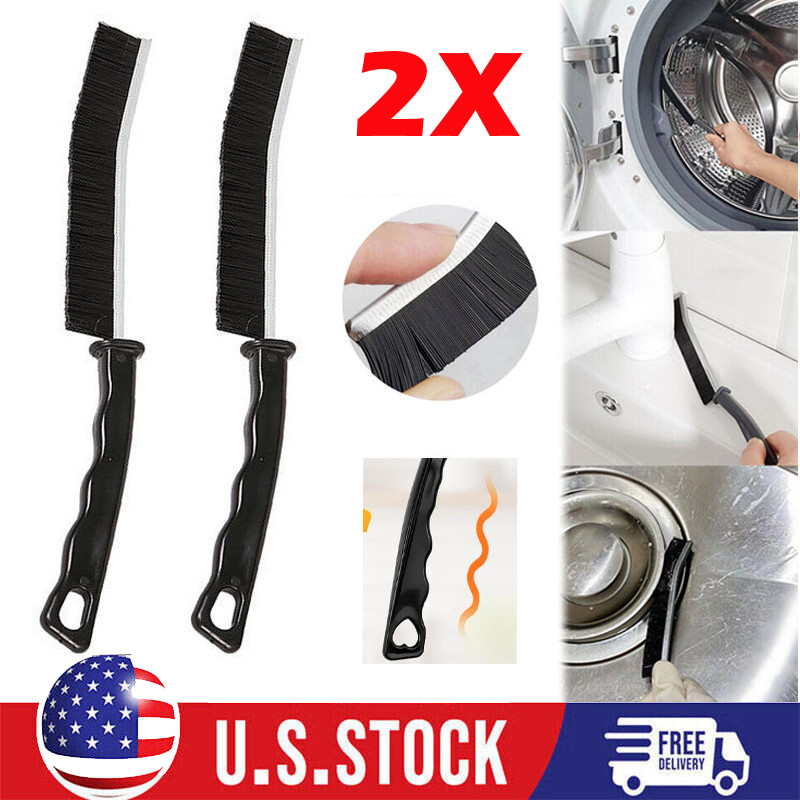 2X Hard Bristle Recess Crevice Cleaning Brush Household Tools Gap Cleaning Brush