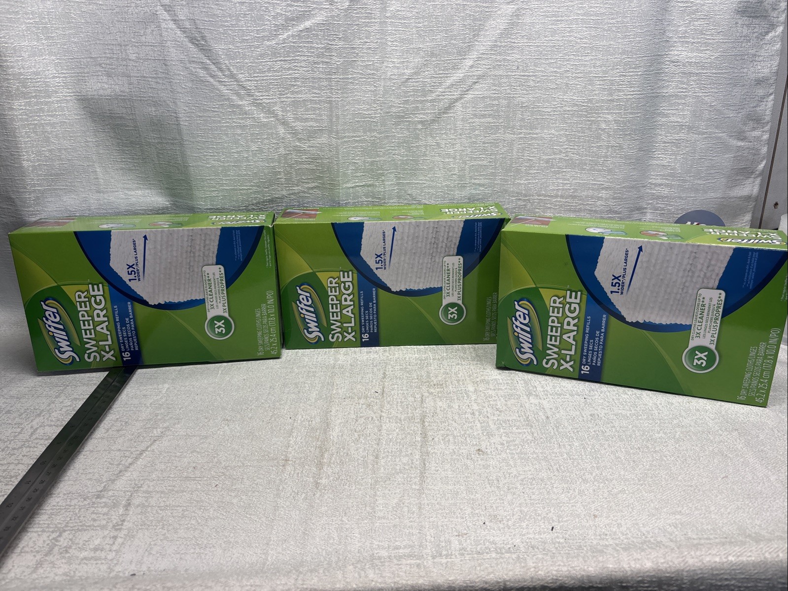 SWIFFER XL Unscented Dry Sweeping Cloth Refills 16/ct *LOT OF 3- NOS