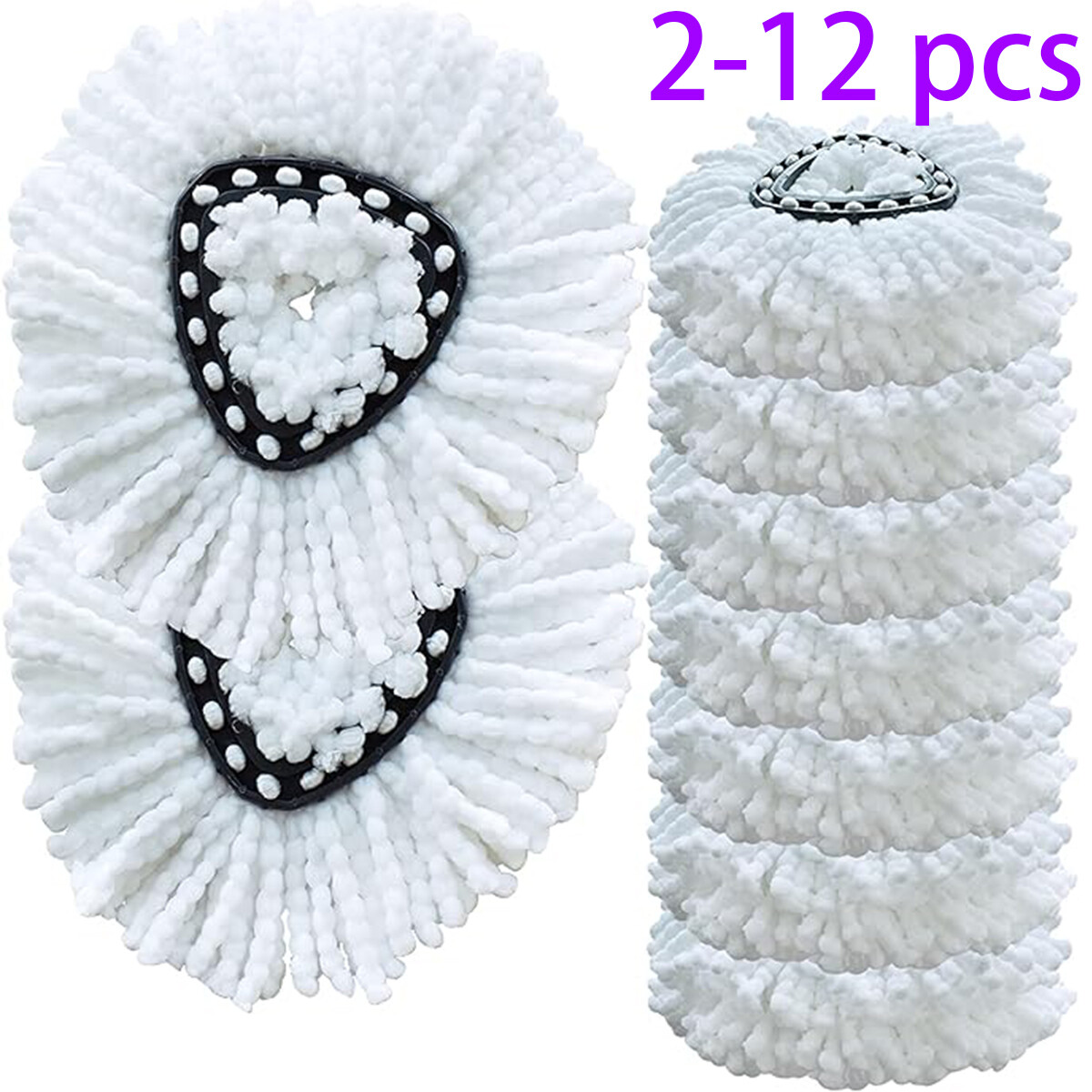 2/12 Pack Replacement head easy to install Mop head For O-Cedar Rotary Mop