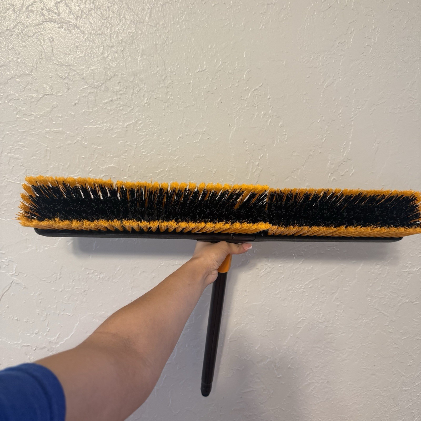 Heavy Duty Push Broom Brush for Floor Cleaning with Handle and Stiff Bristle