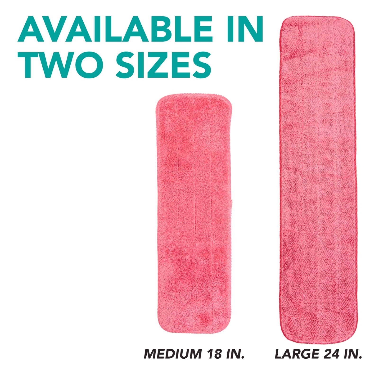 12 Pack of Flat Mop Refill Pads for Dry and Wet Mops, Pad Size & Color Options