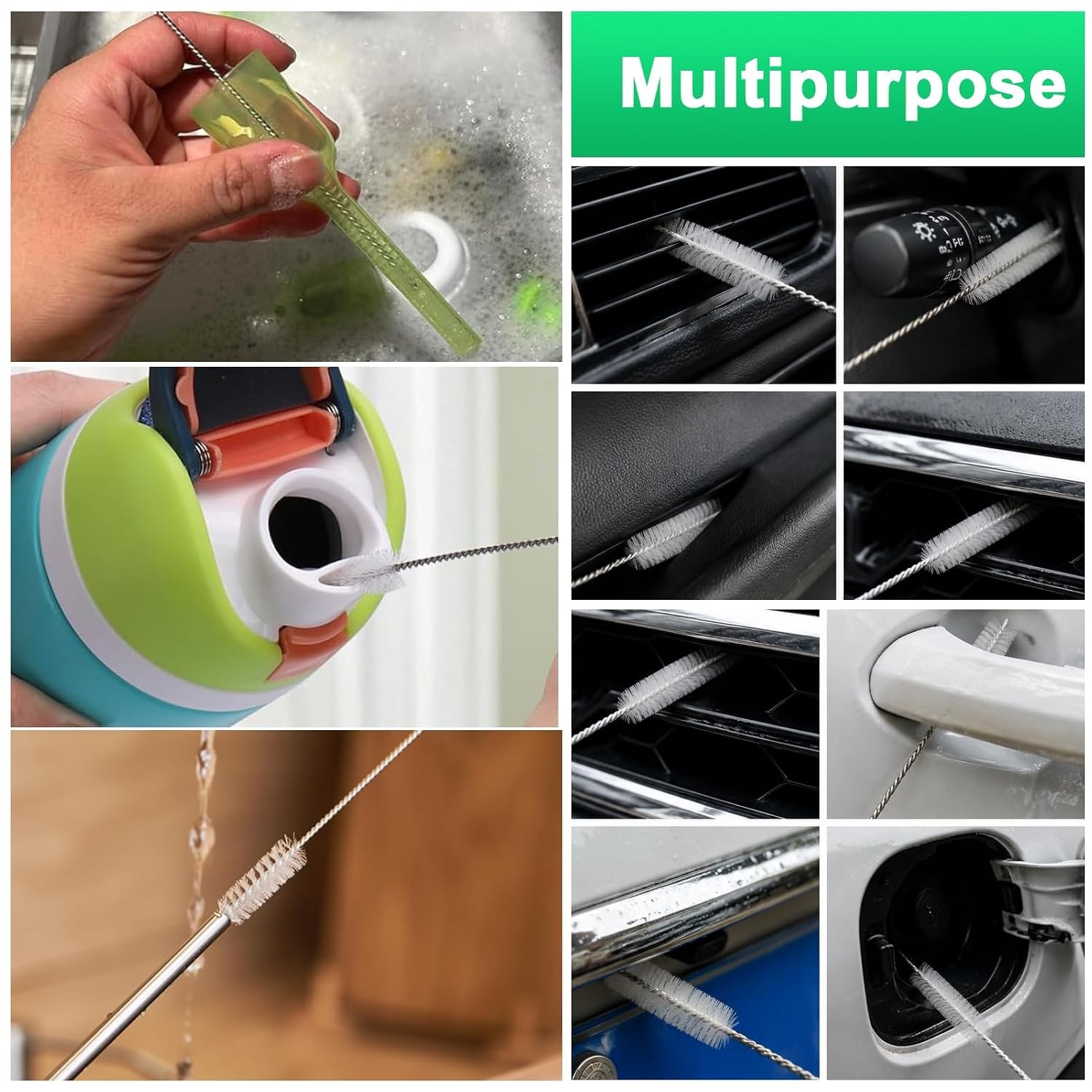 Extra Long 118in Flexible Car Sunroof Drain Cleaning Tool Kit with Rod and
