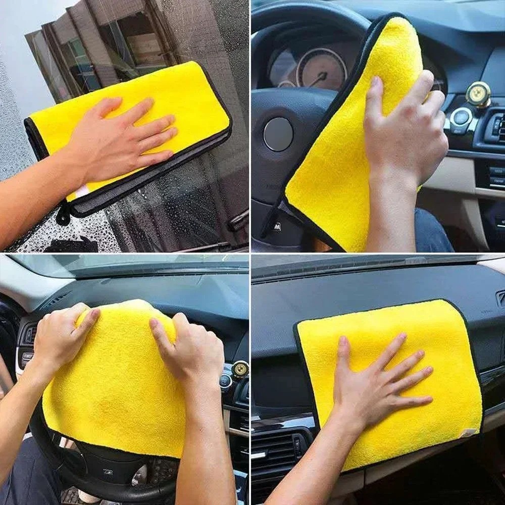 3/5/10Pcs Microfiber Cleaning Cloth Car Wash Towel Drying Rag Car Polishing