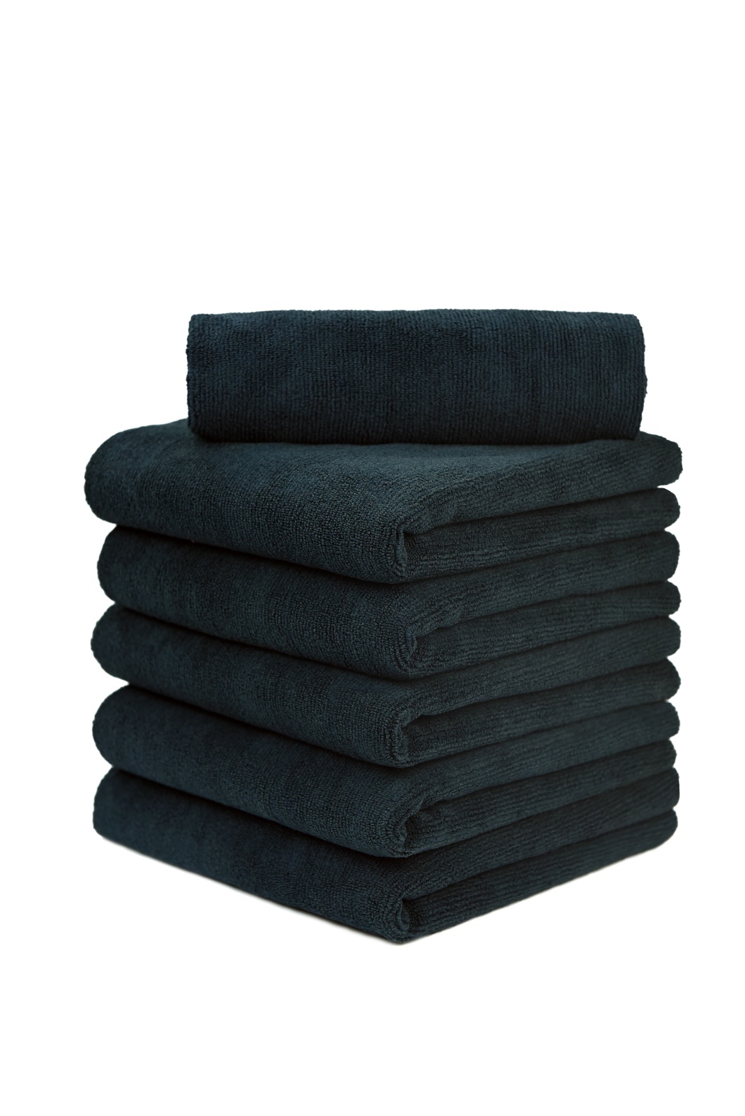 10 Pcs Edgeless Microfiber Towel No Tag No Scratch Professional 16″X16″ Black