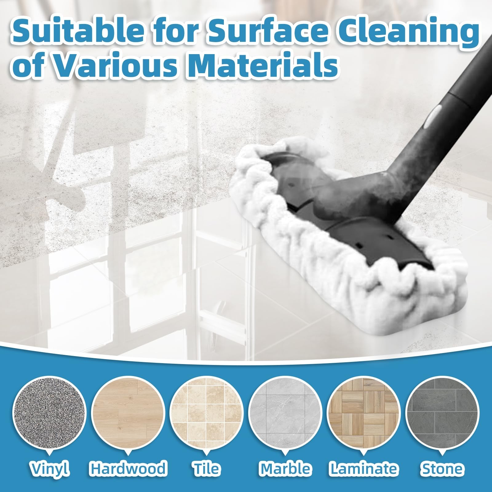 Steam Mop Pads 10.5×4.5″ Rectangle Compatible with Dupray – Reusable Washable