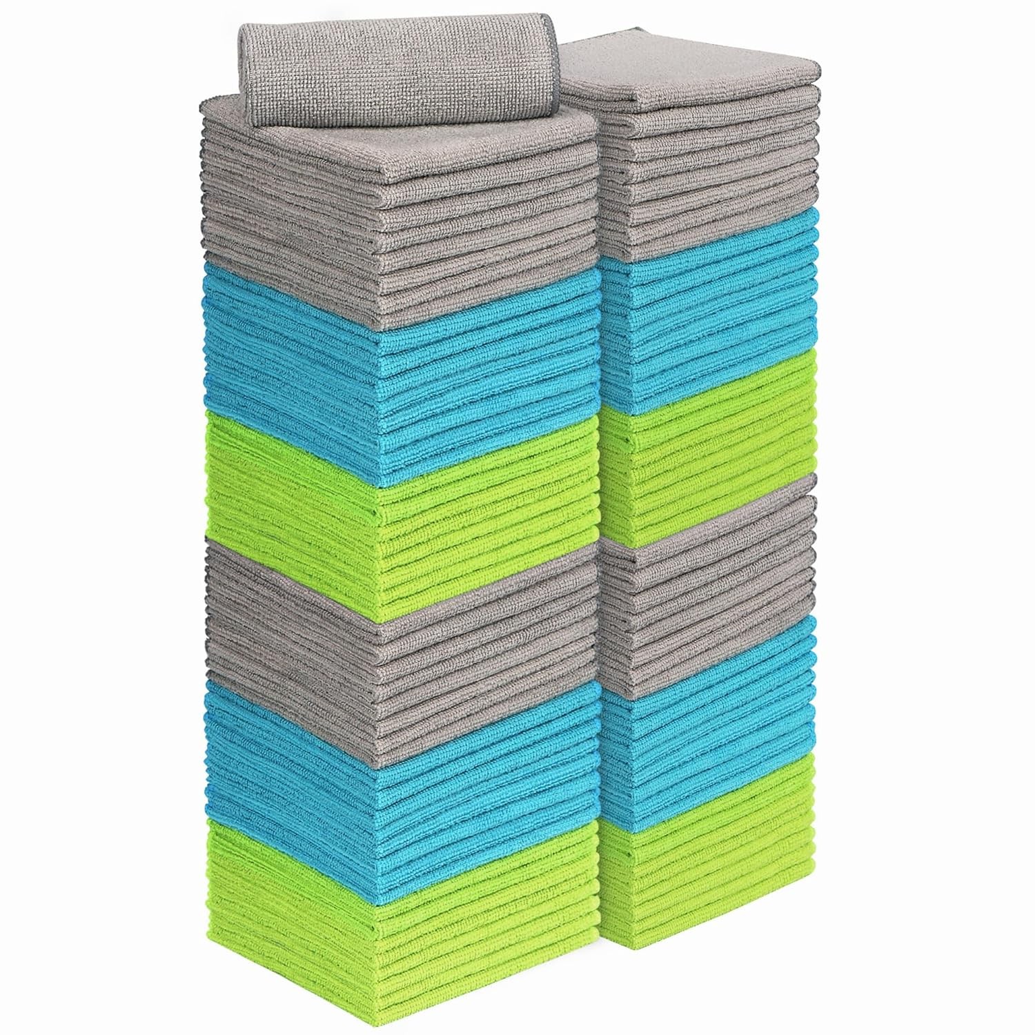 Microfiber Cleaning Cloths 100PK Soft Microfiber Towels for Cars Absorbent