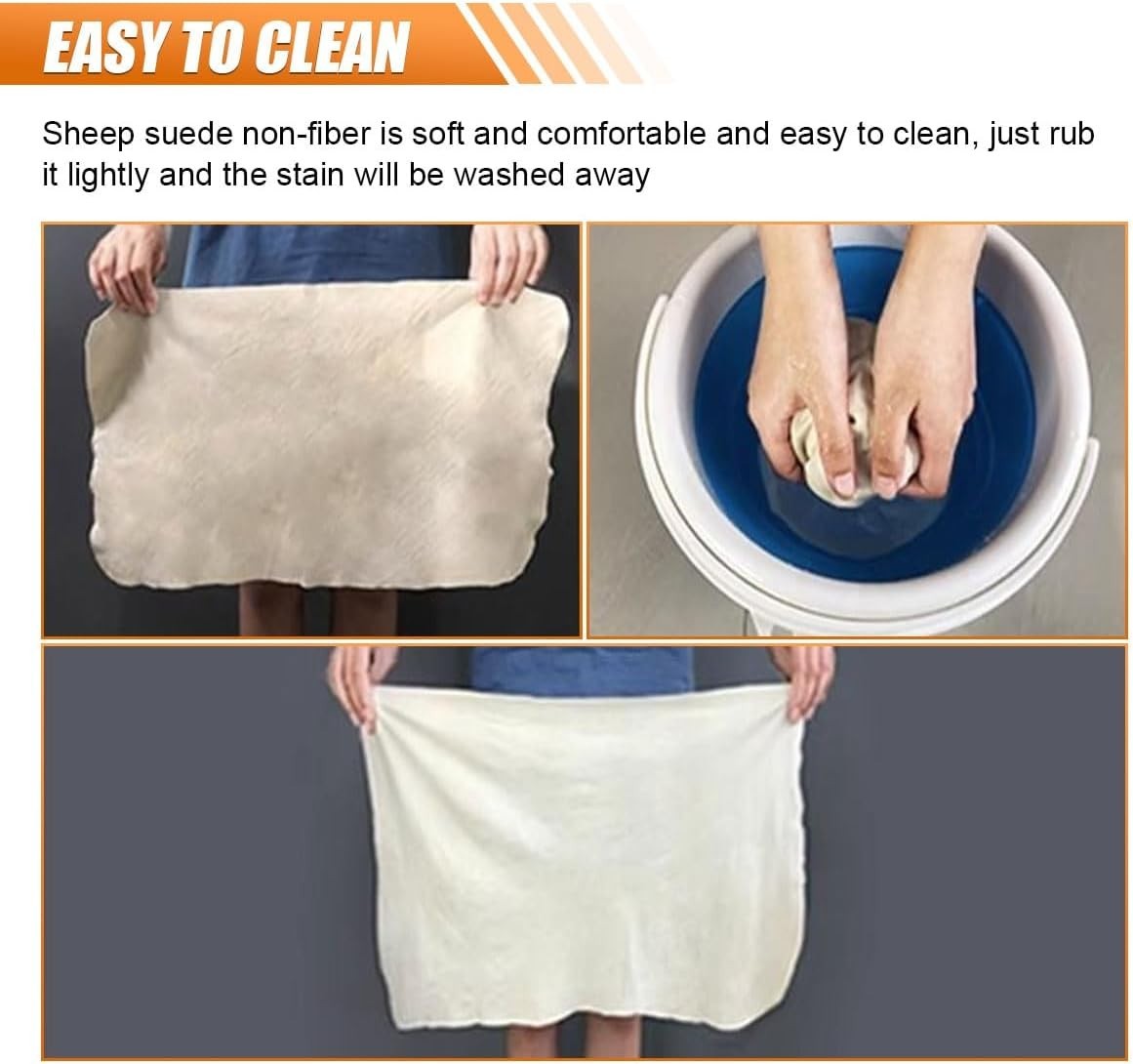 Super Soft Chamois Towel 19.68” for Effortless Vehicle Care & Maintenance