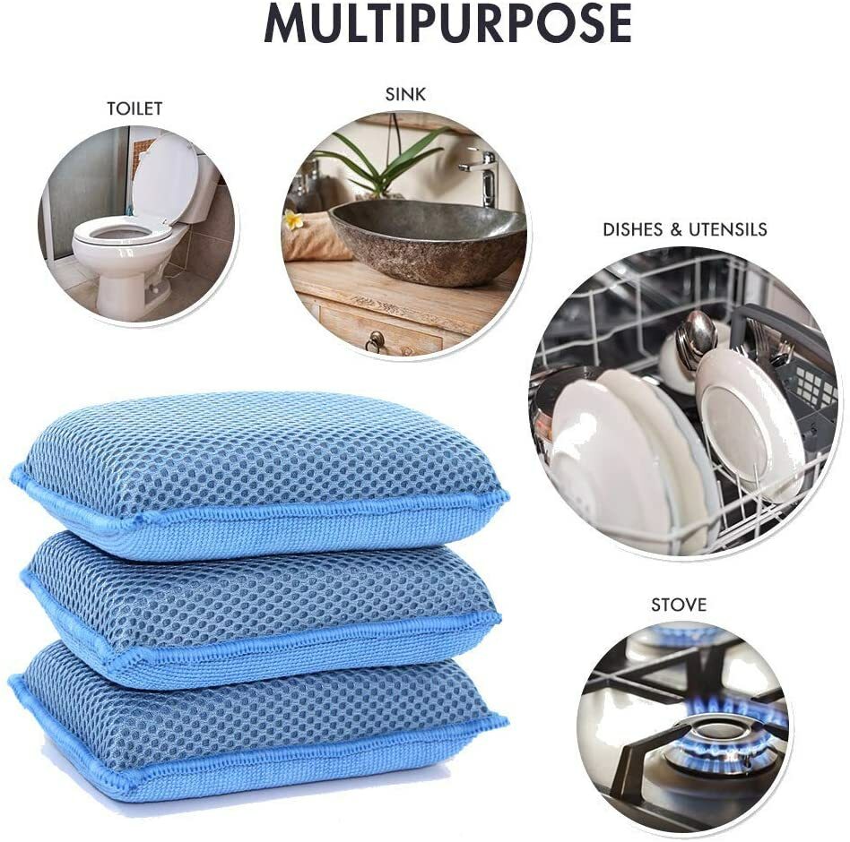 Miracle Microfiber Kitchen Sponge Heavy Duty Dish Washing Cleaning Sponges