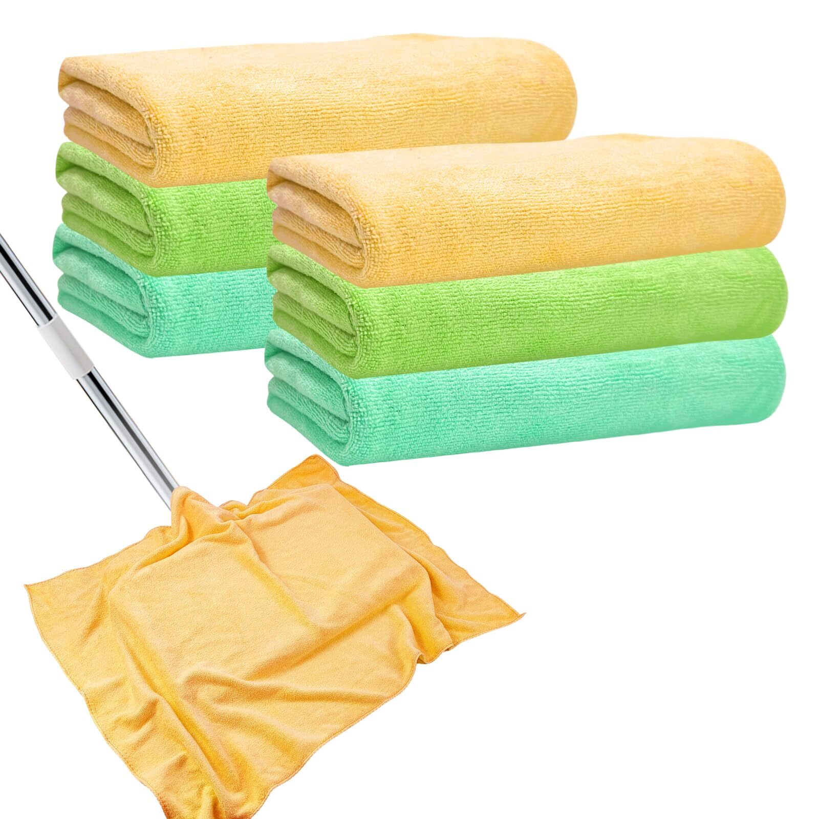 6 Pcs Extra Large Microfiber Cleaning Cloth 20″ X 30″ Washable Reusable Large Fl