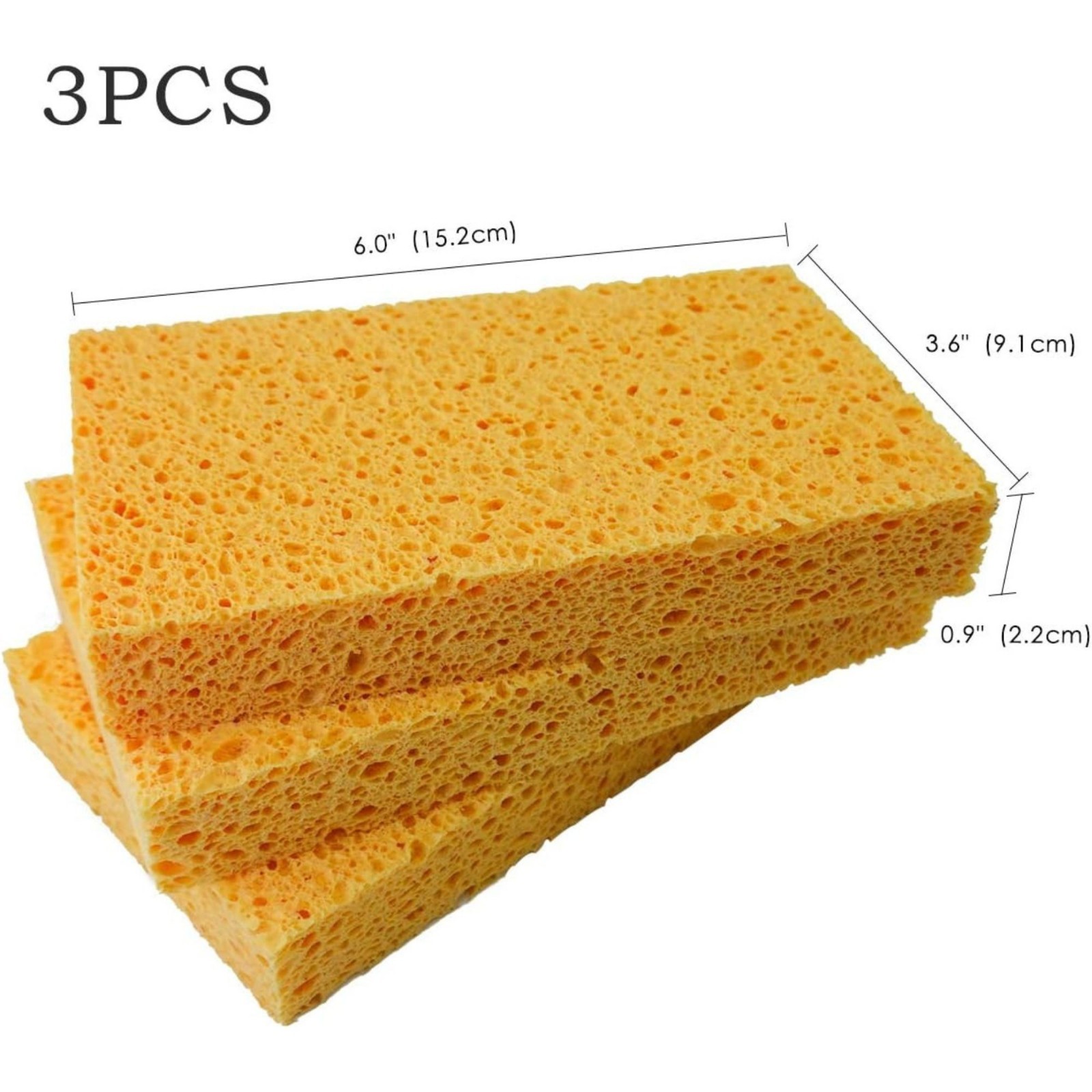 6 X 3.6 X 0.9Inch JK SP-T22 Large Sponge Kitchen Sponges Handy Sponges Cellulose