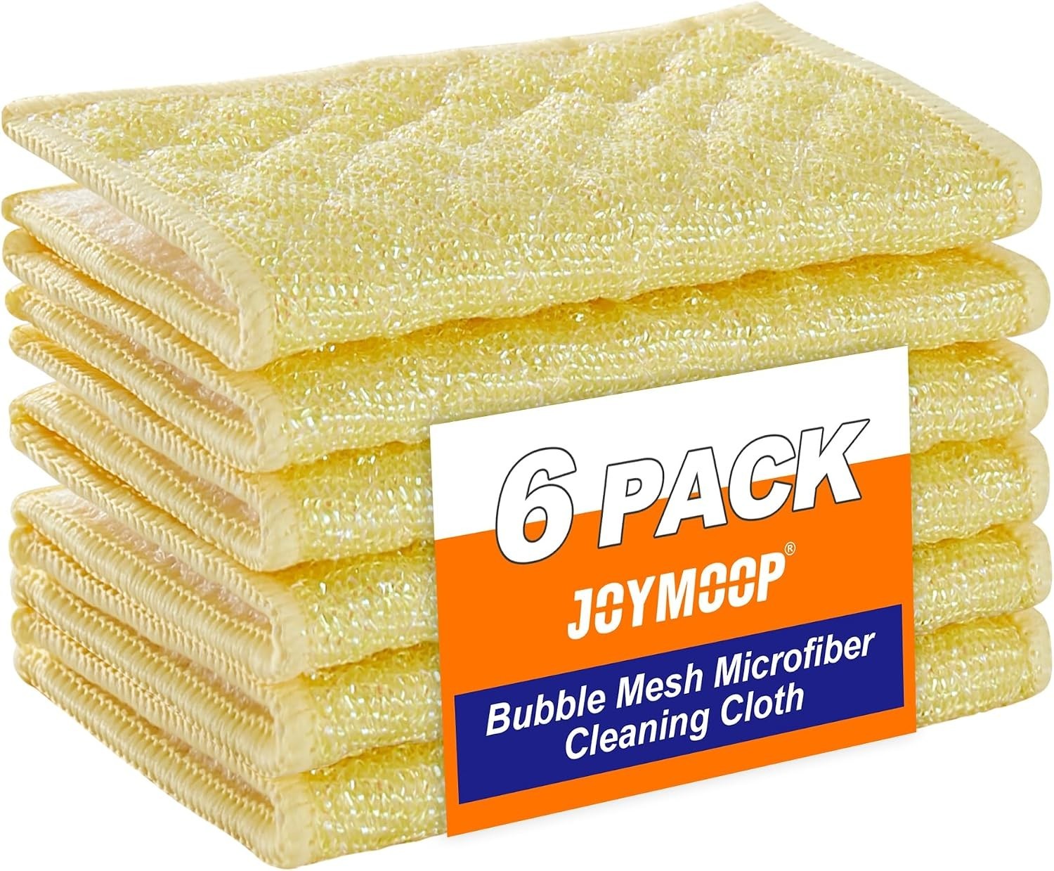 Gentle Non-Scratch Cleaning Rags – 6 Pack of Dual-Sided Microfiber Cloths