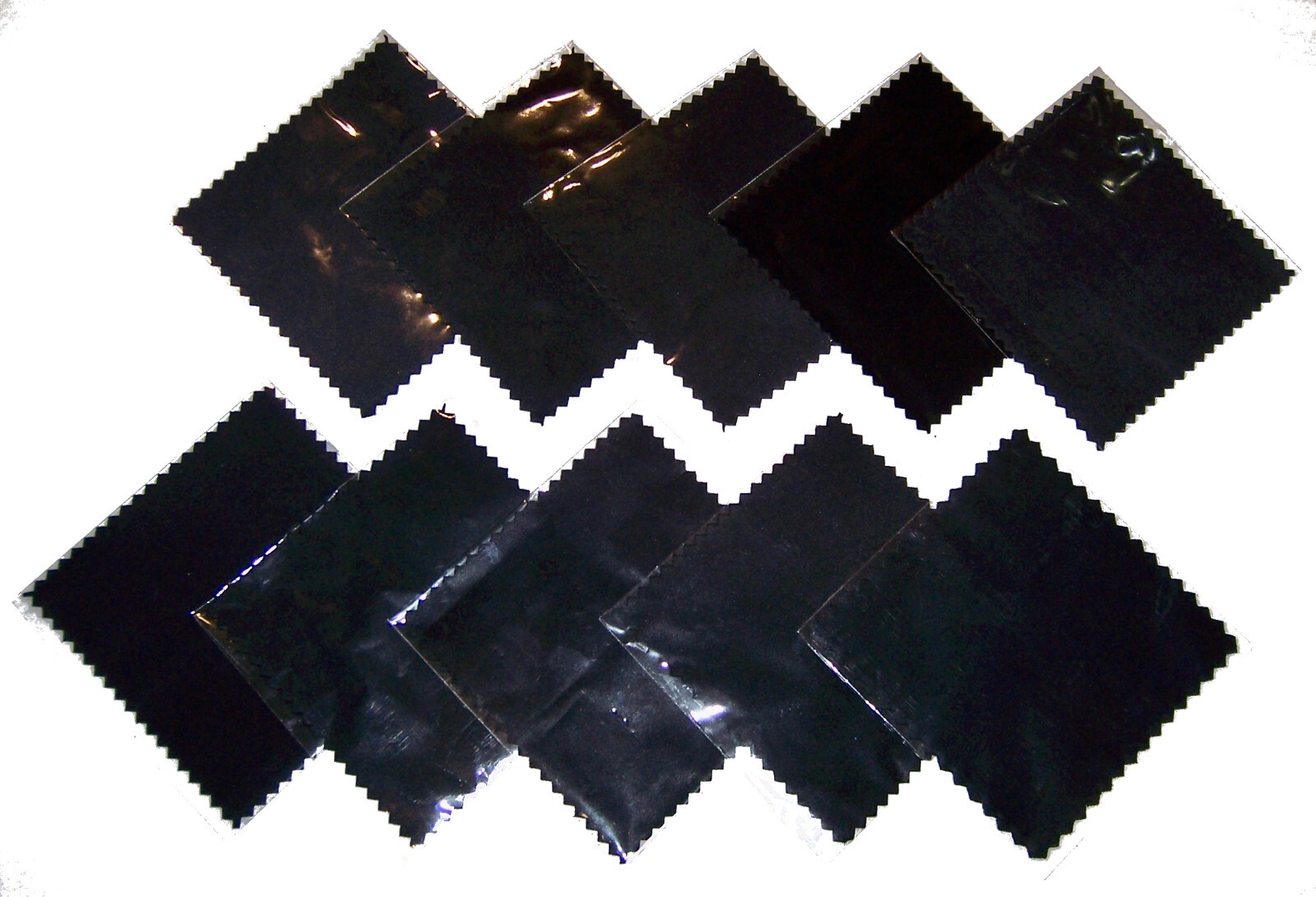 Lot of 10 Microfiber Cleaning Cloth Black Lens TV Glass Individually Wrapped!