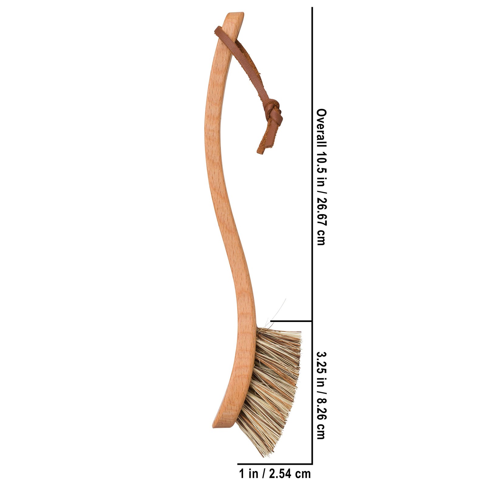 Set of 2, 9-1/4-Inches, Curved Dish Brush, Extra Strong Union Fiber, 2