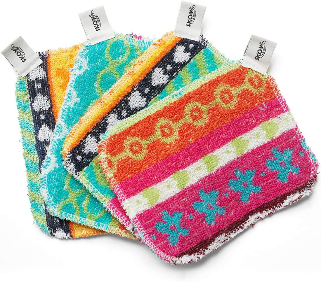 Scrub, 4-Pack Reusable, Non-Scratching Dish Scrubber for Kitchen and Household C