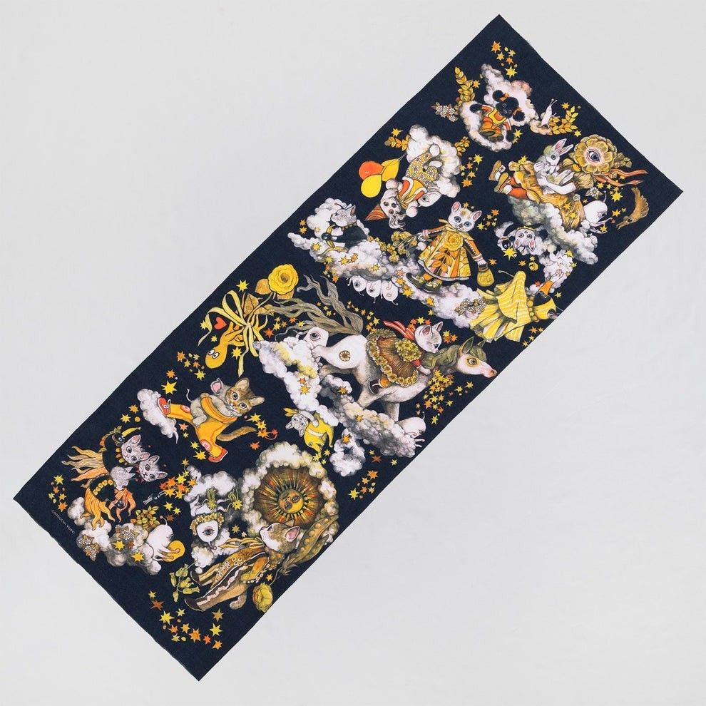 Yuko Higuchi Boris Zakkaten Yellow Japanese Cotton Towel Wall Art Limited