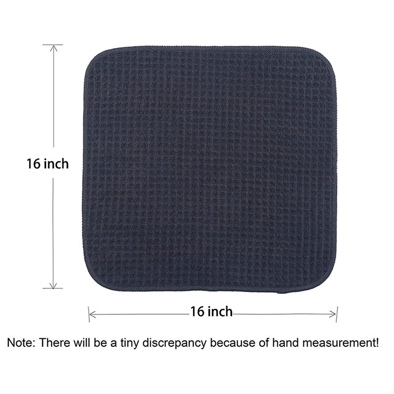 6 Pcs Black Waffle Weave Microfiber Drying Towel Auto Car Polish 16″x16″ 400 GSM