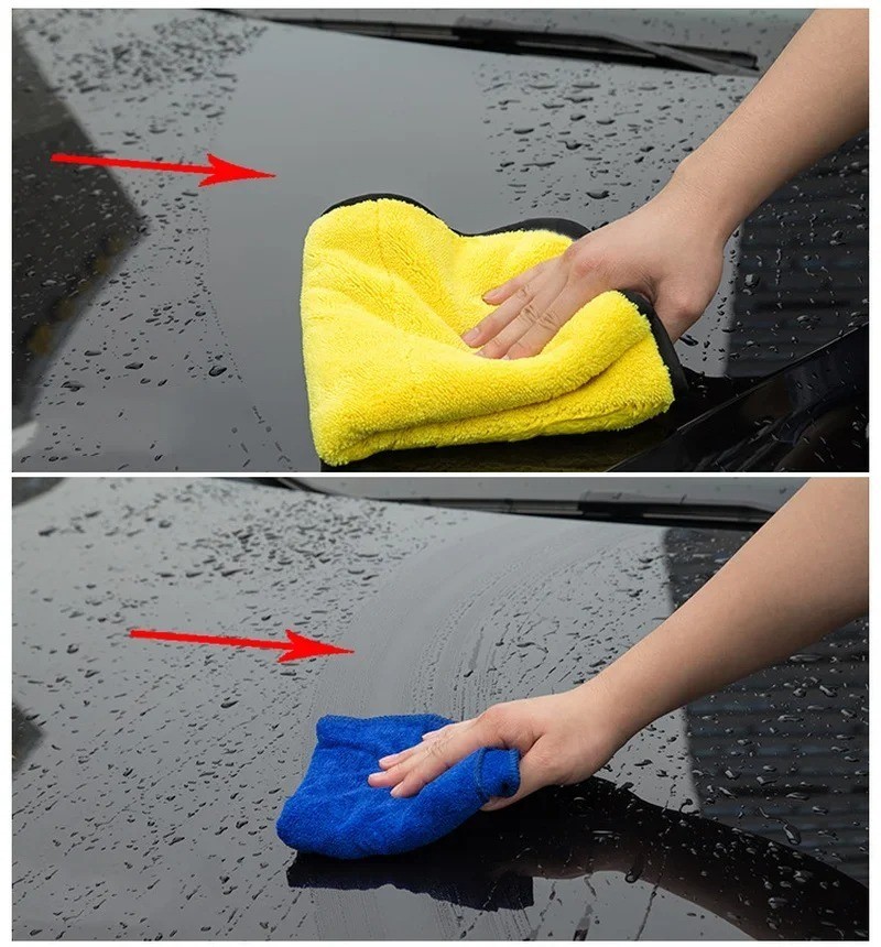 2 Pcs Microfiber Cleaning Towels Car Cleaning Cloths Professional Car Detailing