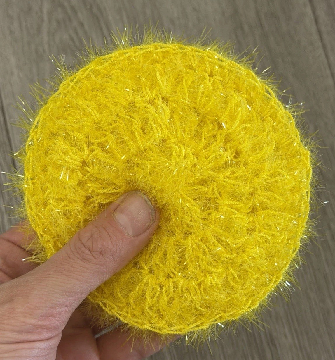 Double Sided Dish Scrubby Pot Scrubby Sparkle Dishcloth 3.75” Diameter Reusable