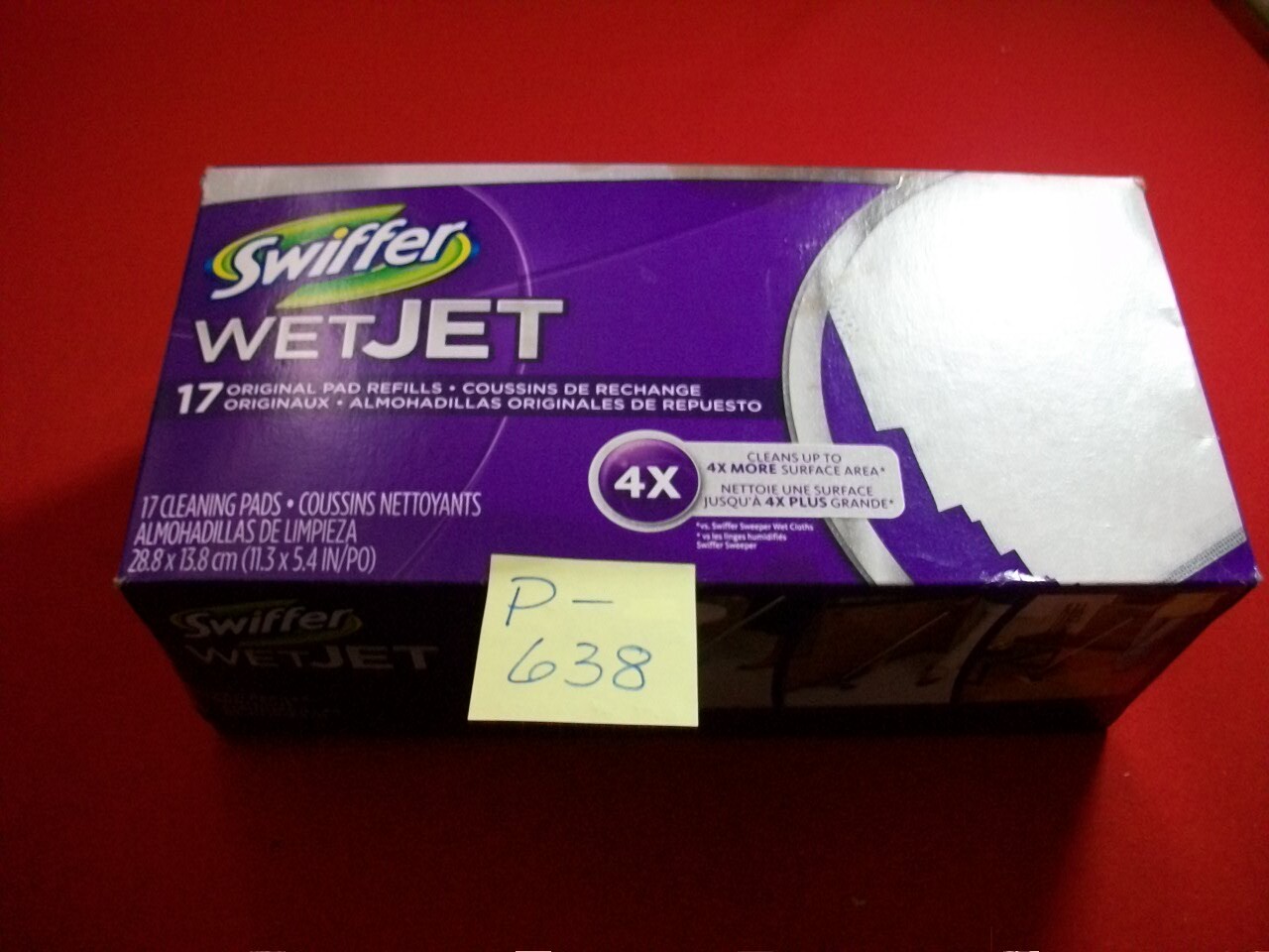 BRAND NEW IN BOX SWIFFER WETJET PAD REFILLS-17 ORIGINAL NEW PADS ITEM # 96845808