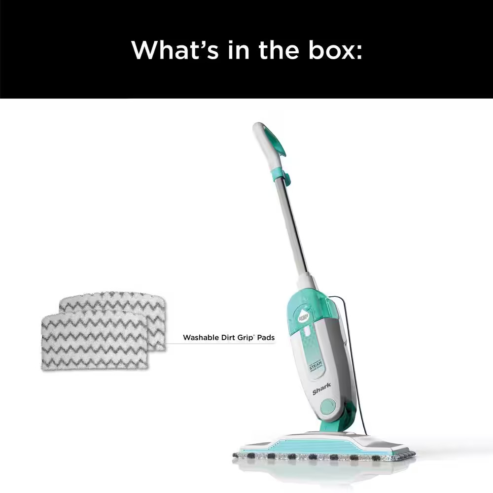 Corded Steam Mop for Hard Floor Surfaces, Tile, Stone, Laminate in Blue with XL
