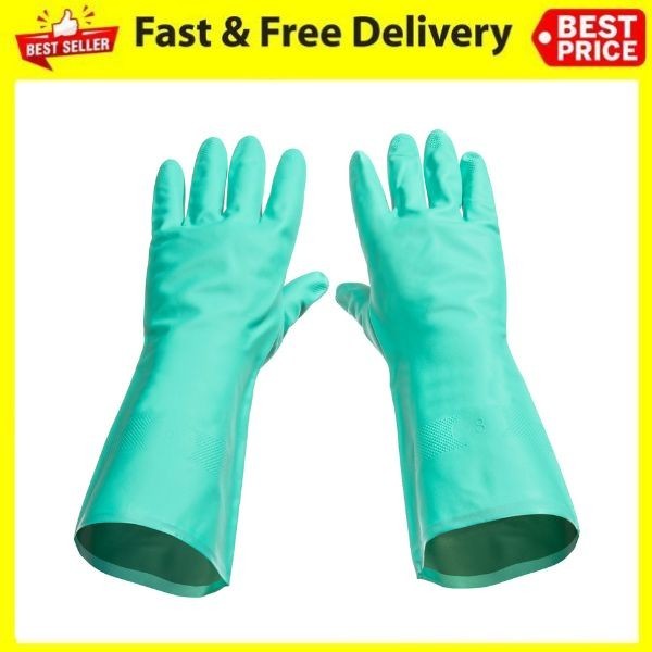 Tusko Nitrile Rubber Cleaning Gloves XL Reusable Latex Free Household 1 Pair