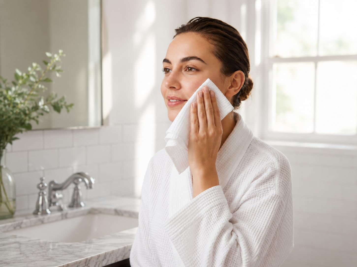 XL Disposable Face Towels – 50 Count Ultra-Soft Lint-Free Dry Facial Wipes, 100%