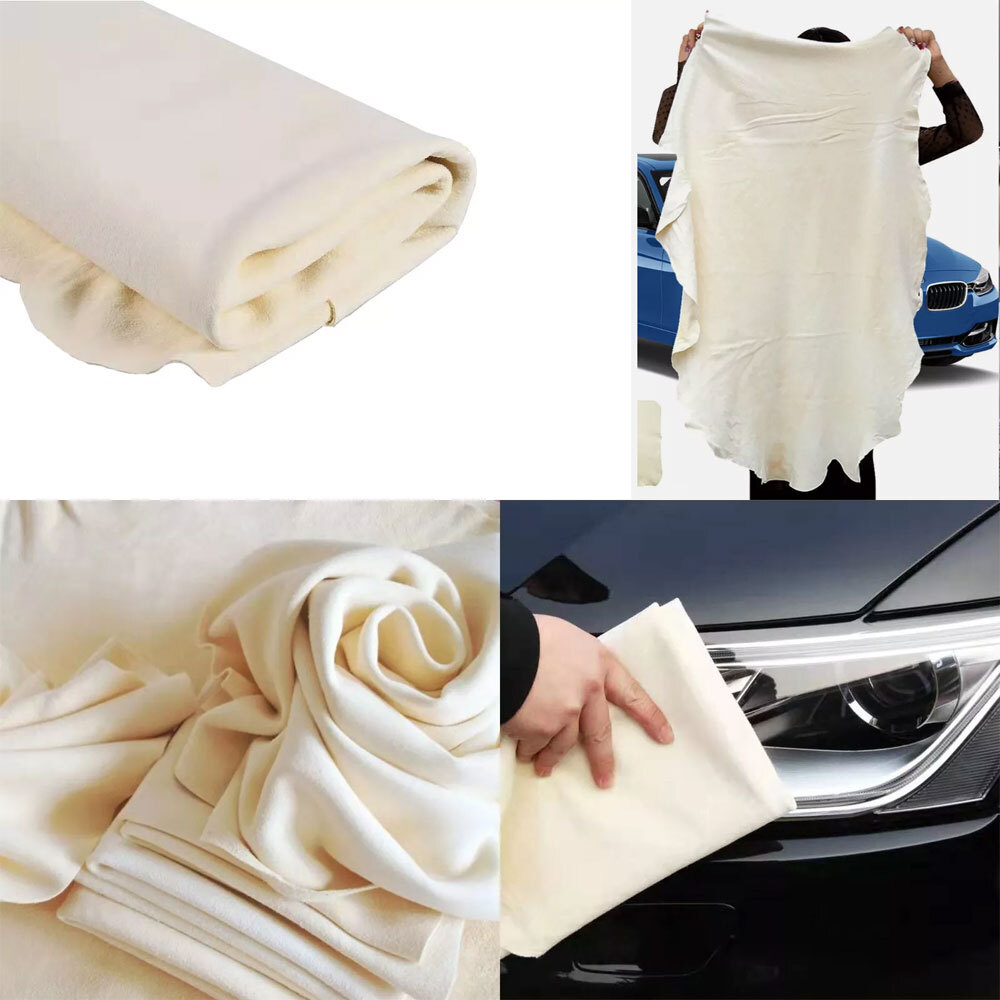 Natural Chamois Leather Car Cleaning Cloth Washing Absorbent Drying Shammy Towel