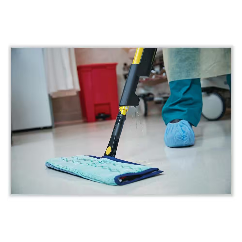 17 In. W Pulse Microfiber Spray Mop System, 52 In. Yellow Plastic Handle